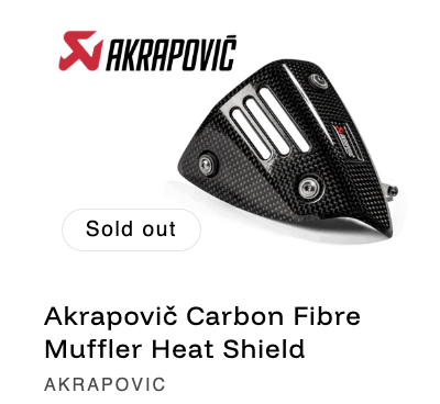 Akrapovič Carbon Fibre Muffler Heat Shield